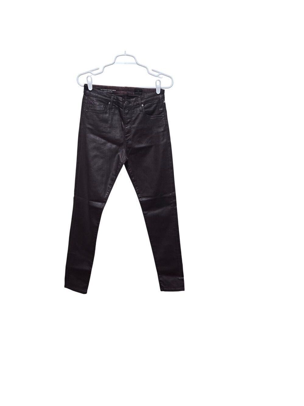 AG Farrah Skinny Ankle Coated Jeans Brown High Rise 27